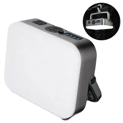 Produktbild von Campinglampe mit 4000mAh Akku und Sensorlicht – Aufladbare 1000 Lumen Campinglaterne mit Haken & Magnet, Ideal für Camping und Notfälle