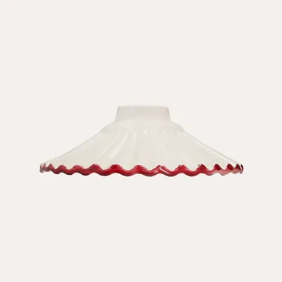 Produktbild von KEYHOMESTORE | Weißer Keramiklampenschirm mit rosa Rand Ø.20 cm