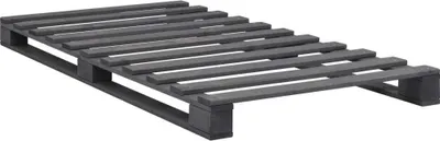 Produktbild von vidaXL Palettenbett Grau Massivholz Kiefer 100×200 cm
