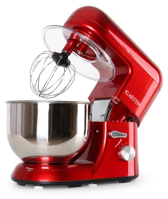 Produktbild von Klarstein Küchenmaschine, Knetmaschine mit 5L Schüssel, 2000W Profi Küchenmaschine mit Knethaken und Schneebesen, Universal Küchenmaschine mit 6 Stufen, Teigmaschine zum Rühren, Kneten und Aufschlagen