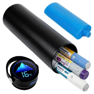 Insulin-Kühlbox USB, Isoliertasche, 1 St., Edelstahl