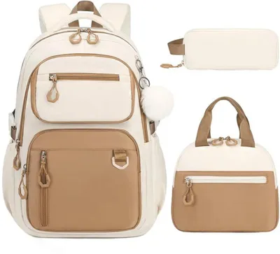 Produktbild von Unyqoos Stylische und Geräumige Schulrucksack Set für Mädchen und Teenager mit Lunch- und Etui-Tasche