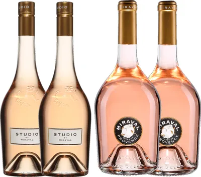 Produktbild von Best Of Provence - Miraval Studio x2 & Jolie-pitt x2 - Rosé Côtes de Provence 2024 75cl