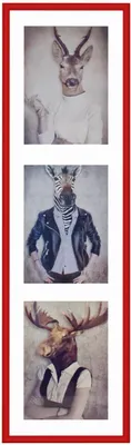 Produktbild von Henzo Napoli Gallery Collagerahmen 20x69 cm Rot für 3 Fotos