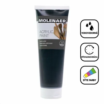 Produktbild von Acrylfarbe Molenaer 250 ml - Schwarz