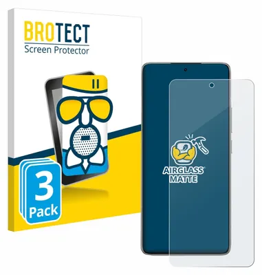 A product image showing packaging for a screen protector and the screen protector itself next to a smartphone.