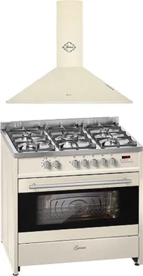 Produktbild von Gurari GCH E 911 Cr Gas Elektro Standherd 90 cm+GCH C 046 BG 9  Dunstabzugshaube 90 cm