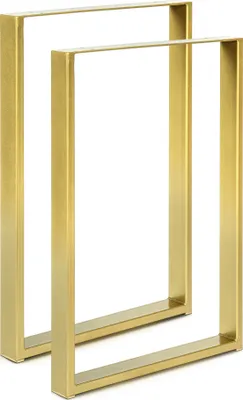 Produktbild von 1 Paar Tischgestell Gold 50x72 cm Tischuntergestell Tischkufe Tisch Beine Profil 60x20 mm