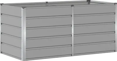Produktbild von vidaXL Pflanzkübel Hellgrau 160 x 80 x 75 cm Stahl