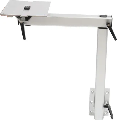 Image de Pied de table amovible, pivotant à 360 degrés, réglable en hauteur, en alliage d'aluminium pour yachts, camping-cars, caravanes, argent