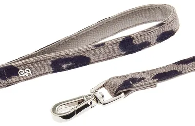 Produktbild von FERRIBIELLA Hundeleine aus strapazierfähigem Leder Sicherer Griff - Rosa und Grau / S