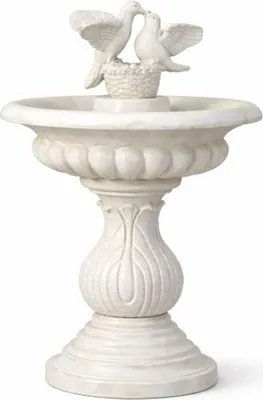 Produktbild von Casa Padrino Barock Garten Deko Vogeltränke Weiß Ø 79 x H. 120 cm - Garten Accessoires