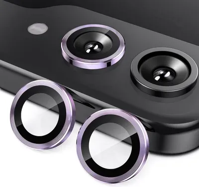 Obrázek produktu pro Pro Samsung Galaxy Z Flip7 5G Hliníkový ochranný kroužek fotoaparátu + H9 Tvrzené tvrdé sklo Light Purple