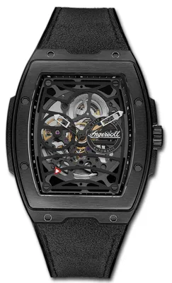 Productafbeelding van Polshorloge PUR/Alcantara, zwart, analoog, heren, elegant, horloge, Ingersoll, D3UIN12307