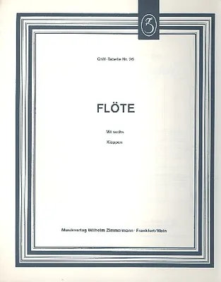 Produktbild von Grifftabelle für Flöte mit 6 Klappen