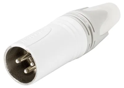 Produktbild von NEUTRIK® XLR, 3-pol , Metall-, Löttechnik-Kabelstecker, versilberte(r) Kontakt(e), gerade, weiß