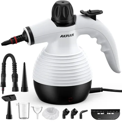 Image de Nettoyeur vapeur à main - Nettoyeur vapeur - 1050 W - 10 accessoires - Vapeur chaude 105 °C