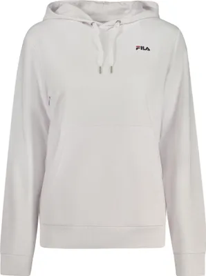 Image de Sweat à capuche pour femme blanc : Coton, avec poche et broderie