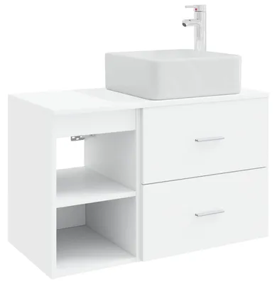 Produktbild von Badezimmermöbel-Set 2 pcs Weiß Holzwerkstoff
