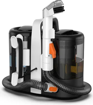Obrázok produktu pre Prenosný čistič kobercov a čalúnenia – odstraňovač škvŕn, 600 W, 220–240 V – sací výkon 15 kPa – dvojitá nádrž 1,5 l / 0,7 l – ochrana IPX4 – kábel 5 m