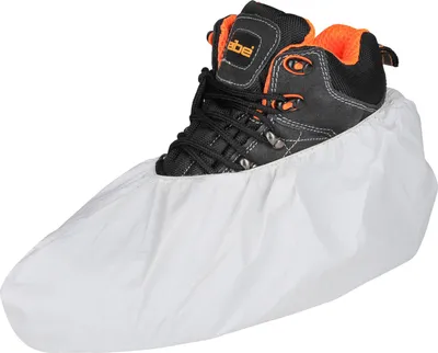 Produktbild von ASATEX Einwegüberschuh, PE, 17 cm hoch, weiß 50 Stk