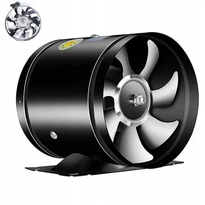 Image de 150mm Ventilateur de gaine axial en métal 500m³/h Soufflerie d'air d'évacuation