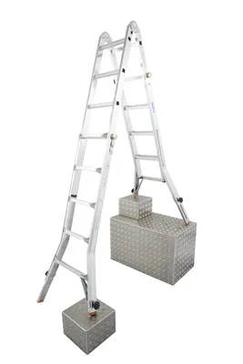 Zdjęcie produktu dla Krause Drabina Przegubowa 4X5 Teleskopowa Z Reg. Nogami 6,05 Wys. Rob.