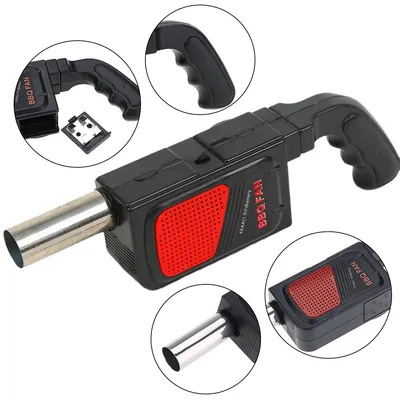 Produktbild von BBQ Grillgebläse elektrisch, batteriebetrieben, tragbar, starkes Luftgebläse zum Feuer anfachen, für Holzkohle Grill, Camping & Outdoor