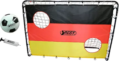 Produktbild von Best Sporting Fußballtor Set Torwand mit Schusslöchern, Fußball und Ballpumpe, Variante:Deutschland Tornetz und Torwand