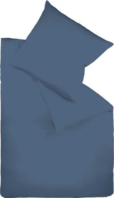 Produktbild von fleuresse Satin Bettwäsche Colours 200x200  cm + 2 Stk. 80x80 cm Denim