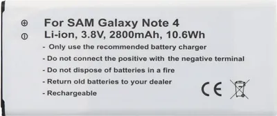 Produktbild von AccuCell Akku passend für den Samsung Galaxy Note 4 Akku mit NFC