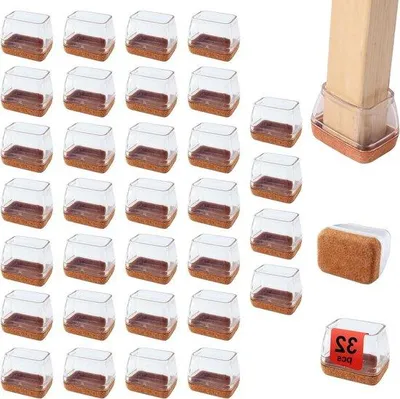 Produktbild von Famanu Möbelgleiter Silikonpads 24 Stück - Schutz für harte Holzböden - transparent