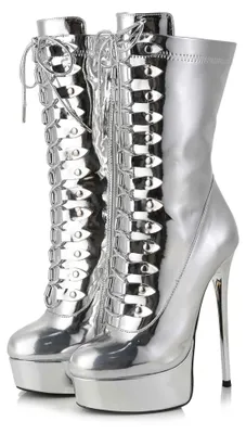 Produktbild von Giaro Stiefel in Übergrößen Silber MIATLA LIQUID SILVER große Damenschuhe