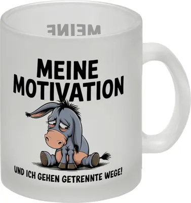 Produktbild von Trauriger Esel - Keine Motivation Glas Tasse
