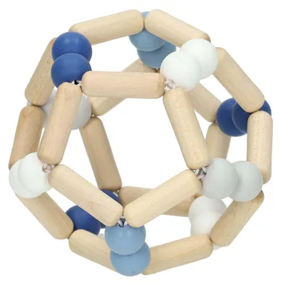 Image de Goki Anneau de préhension en bois Boule élastique Bleu