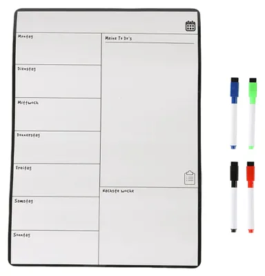 Produktbild von Magnetische Speiseplantafel für den Kühlschrank, abwischbare Oberfläche