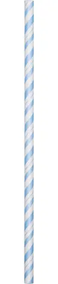 Produktbild von Papiertrinkhalme hellblau weiß