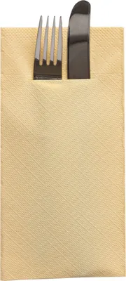 Produktbild von Tissue Deluxe Besteckservietten Creme, 40 x 40 cm, 75 Stück - Mank