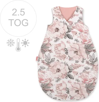 Produktbild von Isolierter Babyschlafsack für alle Jahreszeiten, 75 cm - Sepia-Rosen