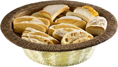 Produktbild von Brotkorb Brötchenkorb Frühstückskorb Obstkorb Servierschale Brotschale aus Bast