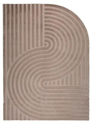 Produktbild von Teppich Organisch - Flowy Wavy Taupe