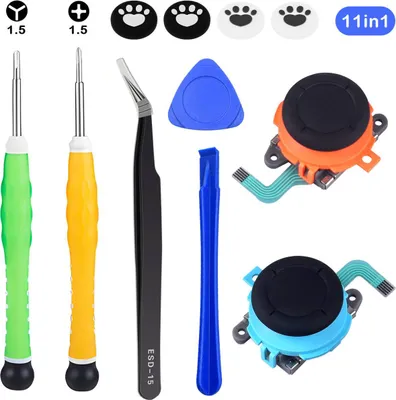 Immagine prodotto di INF SWITCH2 Kit di riparazione joystick 11 in 1 - Risolvi i problemi del controller