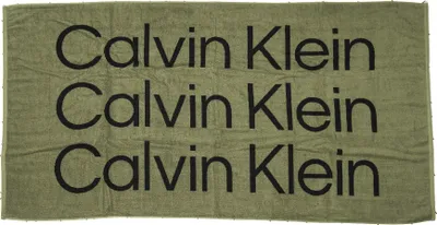 Produktbild von Strandtuch CK CALVIN KLEIN Spa Pool Baumwollschwamm 170 x 90 cm (ca.) Mit Logo Artikel KU0KU00090 TOWEL, UNICA - ONE SIZE, Cotone 100%