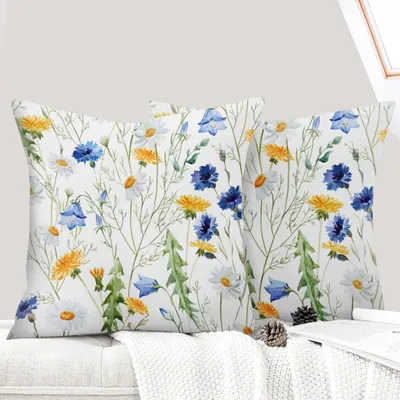 Immagine prodotto di Set di 2 cuscini decorativi con motivo floreale, 45 x 45 cm