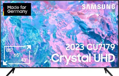 Produktbild von Samsung GU65CU7179U, 165,1 cm (65"), 3840 x 2160 Pixel, 4K Ultra HD, Smart-TV, WLAN, Schwarz
