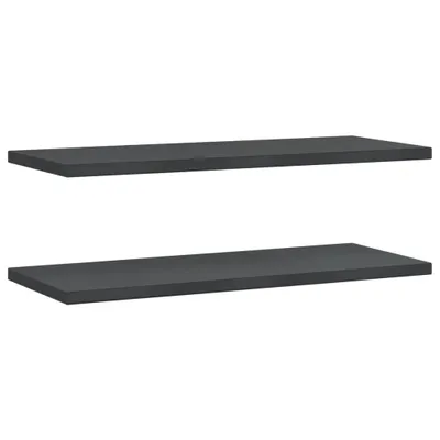Zdjęcie produktu dla Półki ścienne, 2 szt., 100x40 cm, czarna stal nierdzewna