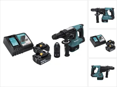 Produktbild von Makita DHR 243 RT Akku Bohrhammer 18 V SDS plus Brushless + 2x Akku 5,0 Ah + Ladegerät