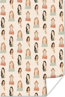 Produktbild von MuchoWow® Poster Hintergrund - Pastell - Frauen 40x60 cm - Plakate für die Wand - Poster Babyzimmer