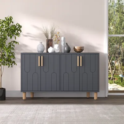 Produktbild von Skye Decor, Vincent - Anthracite, Konsole, 100 % Melaminbeschichtete Spanplatten, Anthrazit, 120 x 29,6 x 73,6 cm
