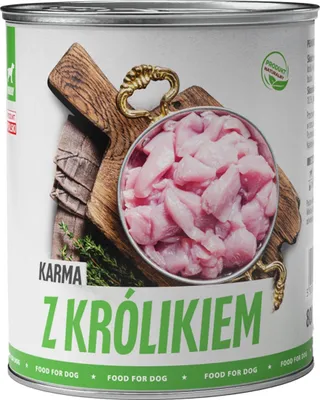 Produktbild von Hundefutter - Nassfutter für Hunde - Dose Kaninchen - 800g Kaninchenfleisch